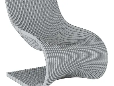 Michael Thonet rating chair 3d model Low-poly 3D model