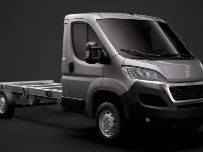 Peugeot Manager Chassis Truck Single Cab 4035WB 2020 3D model