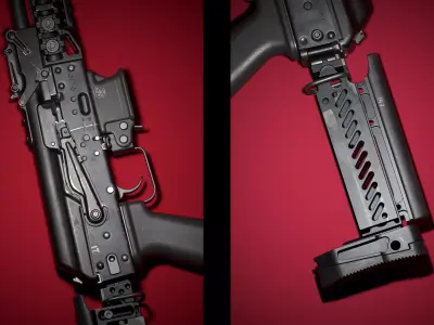 PP-19-01 Vityaz - lowpoly Low-poly 3D model