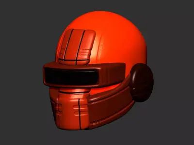 helmet high poly sculpt 3d printable ver 7 3D model 3D model 215