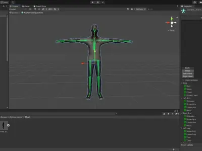 Zombie in Jeans Low-poly 3D model