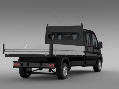 Peugeot Boxer Crew Cab Truck 2009-2014 3D model