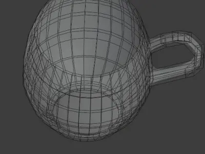 Table with a cup Free low-poly 3D model