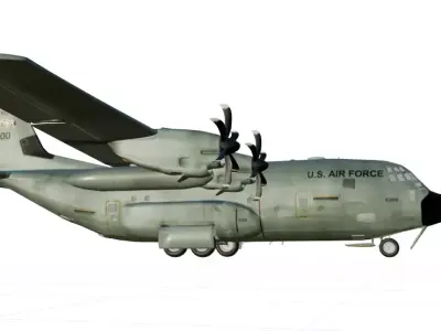 Lockheed WC130 Hercules - The Hurricane Hunter Low-poly 3D model