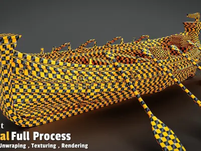 Lifeboat Low-poly 3D model