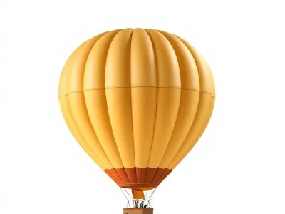 Double-Chambered Hot Air Balloon model pack Low-poly 3D model