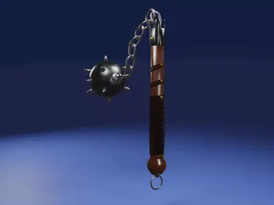 Morgenstern 3D model pen with chain 3D model