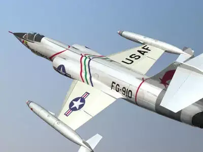 F-104 Starfighter Military Fighter 3D model