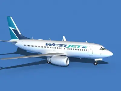 Boeing 737 MAX 7 West Jet 3D model