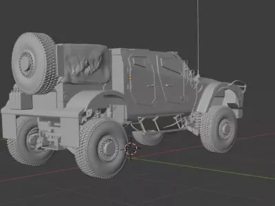 Oshkosh M ATV truck Free 3D print model
