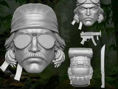 Hot Sause GI Joe Fan Art kit3D printable File For Action Figures 3D print model
