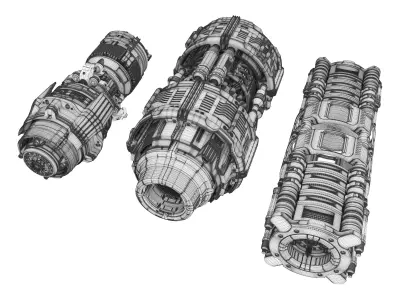 engine Low-poly 3D model