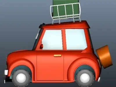 Cartoon leisure car Free 3D model