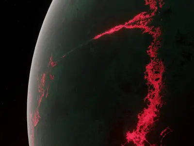 Planet Space Ready to game Low-poly 3D model 5
