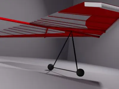  Hand Glider Low-poly 3D model