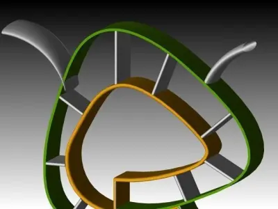 library abstract design of heart Free 3D model