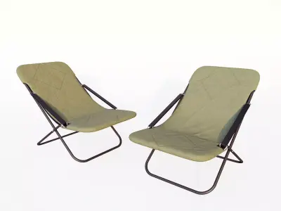 Safari Lounger Folding Chair - Campmor 3D model