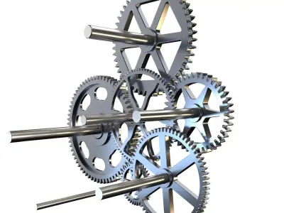 Gear mechanism v4 3D model