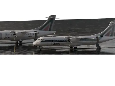 ATR72 ATR52 AND FOKKER F70 3D model