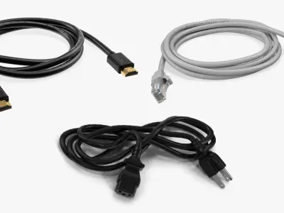 Computer Cables Collection 2 3D model