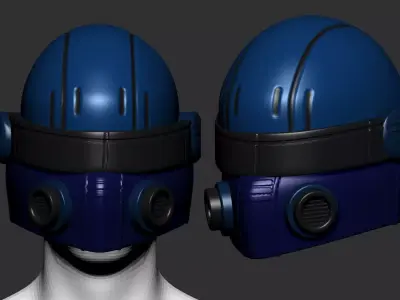 helmet high poly sculpt 3d printable  3D model 178