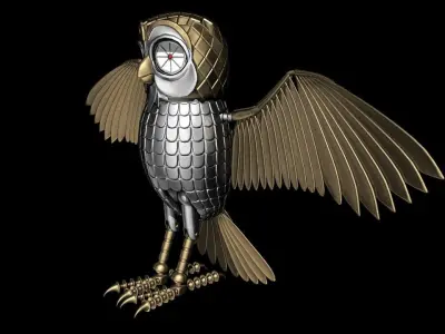 Bubo the Owl Low-poly 3D model