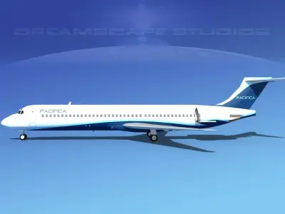McDonnell Douglas MD-87 Pacifica Charter 3D model