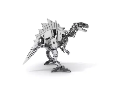 Mechanical Dinosaur Model Pack  D Robotic Design Low-poly 3D model