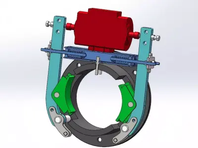 Drum type electromagnetic brake 3D model