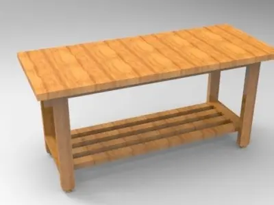 Workbench outdoor side table Free 3D model