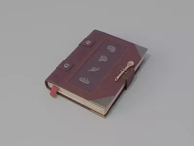 CookBook leather book 3D model