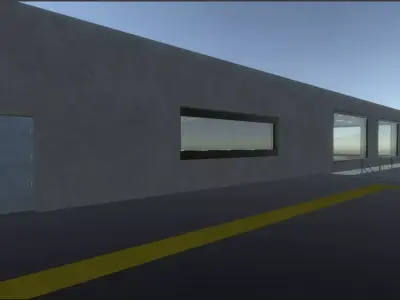 Military Control Building - Game Ready 3D Model PBR Low Poly Low-poly 3D model