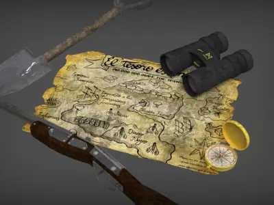 EXPLORER GEAR Low-poly 3D model