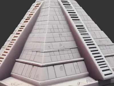 Low poly pyramide - Game ready asset Low-poly 3D model