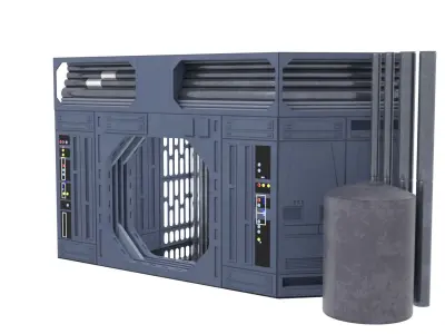 Set 1b - Death Star Small Hangar Entrance 1-6 scale Hottoys 3D Model Pack purchase