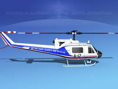 Bell 204 Dade County SAR 3D model