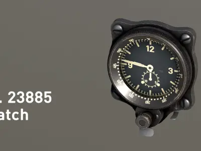 WWII German aircraft instruments Low-poly 3D model