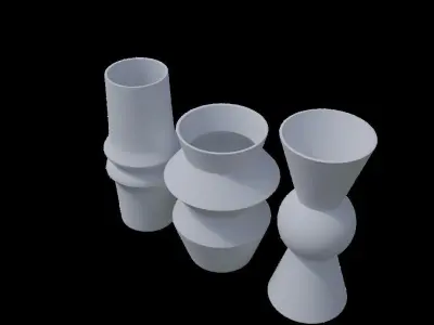 Decorative wooden vase Free low-poly 3D model