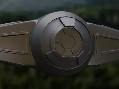 TIE Fighter  Sci-Fi Spacecraft Game Ready 3D Model  Free low-poly 3D model