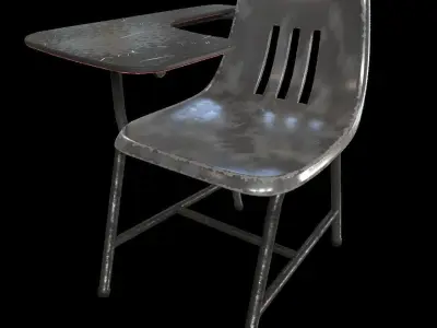 PBR Old School Chair with variations Free 3D model