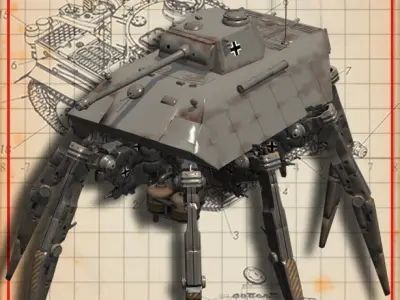 WALKER COMBAT serie 8x and 4x Free 3D model