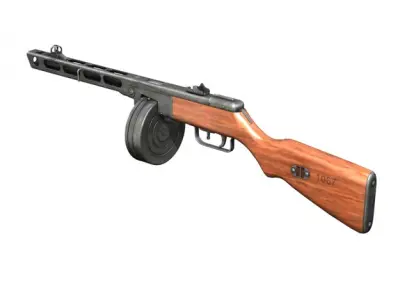 PPSh-41 - Soviet Submachine Gun 3D model