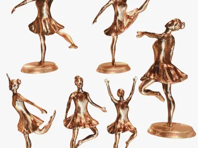 Dance decorative sculpture 3D print model