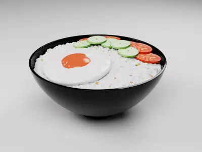 Egg Rice 3D model
