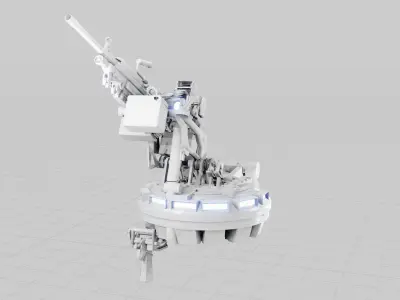 Tank Capolla Machine Gun Design 3D model