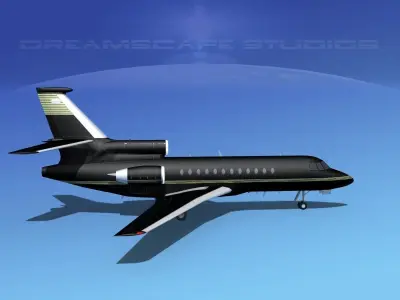 Dassault Falcon 900 V07 3D model