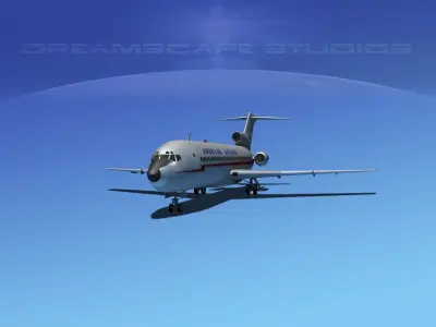 Boeing 727-200 American Airlines 1 3D model