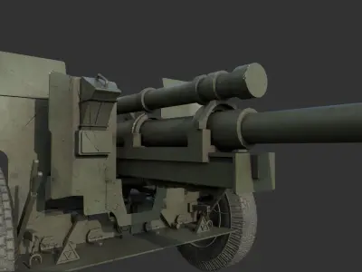 105mm M2A1 Howitzer 3D model 3D model