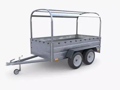 Cargo Trailer v6 Low-poly 3D model