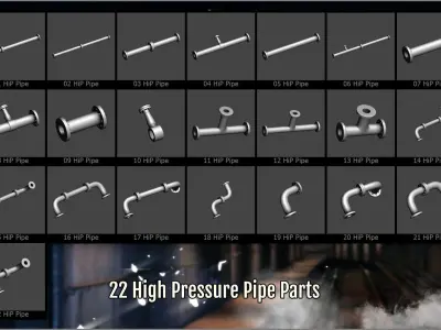 Industrial Maker 240 OBJs and 254 ZBrush IMM Brushes 3D model